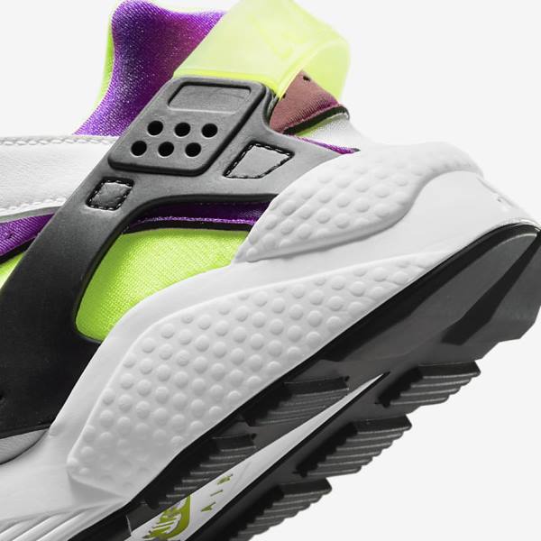 Nike Air Huarache Sneakers Dames Wit Zwart Geel | NK926CTR