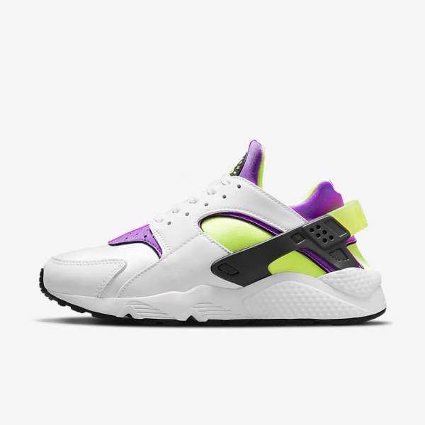 Nike Air Huarache Sneakers Dames Wit Zwart Geel | NK926CTR