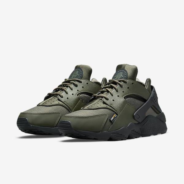 Nike Air Huarache Sneakers Heren Khaki Zwart Goud Khaki | NK248HJA