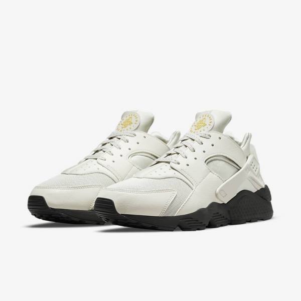 Nike Air Huarache Sneakers Heren Lichtbeige Zwart Zilver Goud | NK687KDE