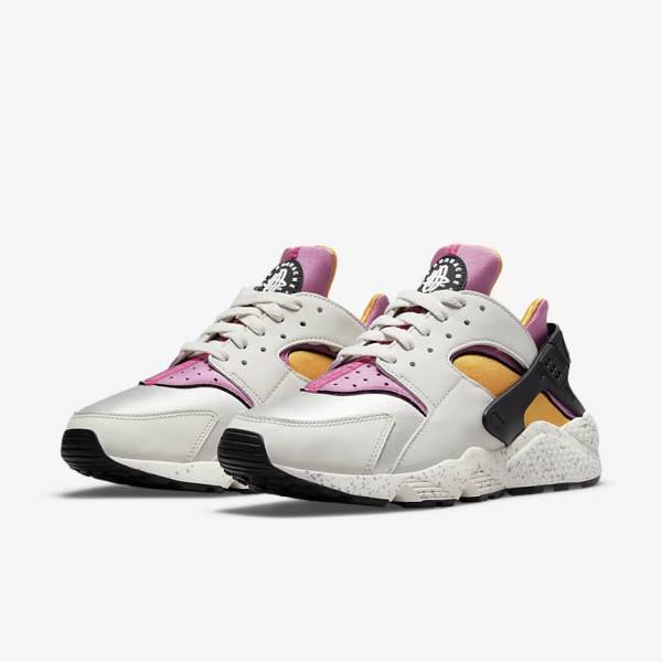 Nike Air Huarache Sneakers Heren Lichtbeige Goud Zwart Roze | NK870HVB