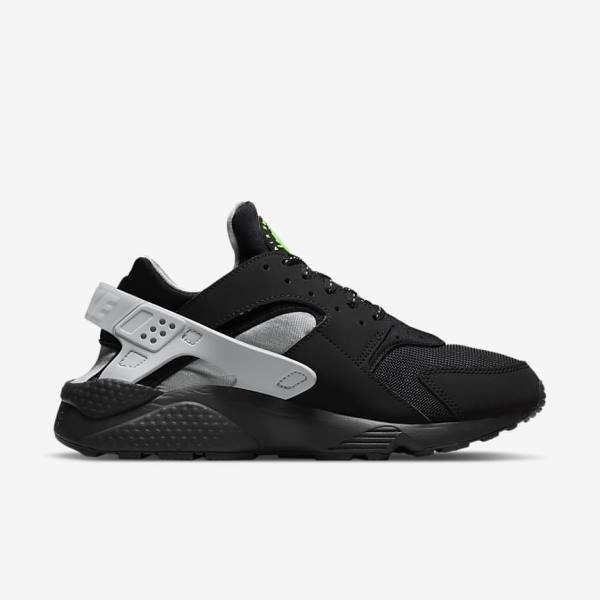 Nike Air Huarache Sneakers Heren Zwart Metal Zilver Zilver Groen | NK297CQY