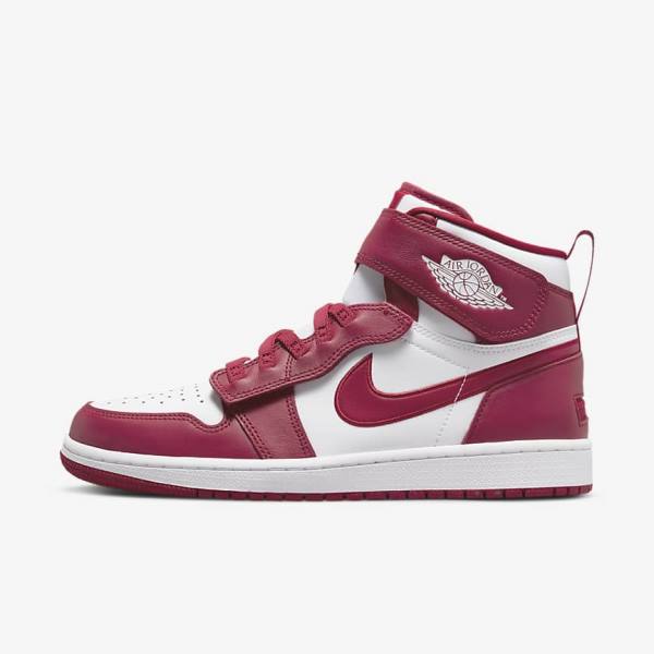 Nike Air Jordan 1 Hi FlyEase Jordan Schoenen Heren Rood Wit | NK870YHQ