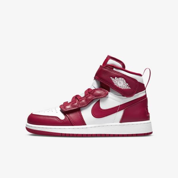 Nike Air Jordan 1 Hi FlyEase Older Jordan Schoenen Kinderen Rood Wit | NK165ADE