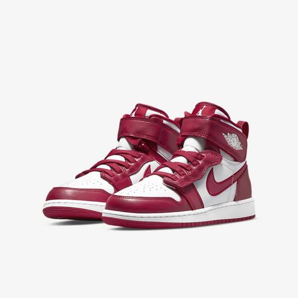 Nike Air Jordan 1 Hi FlyEase Older Sneakers Kinderen Rood Wit | NK469RIJ