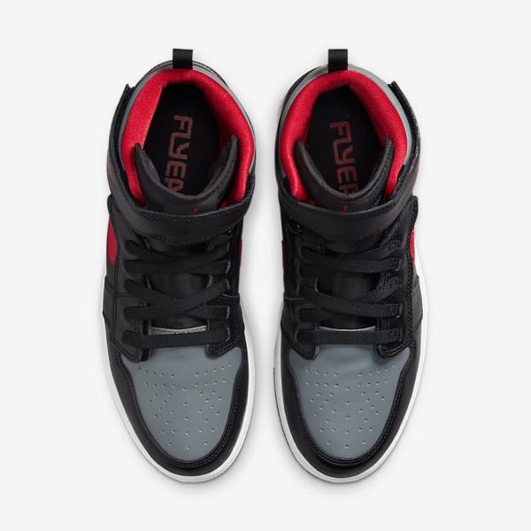 Nike Air Jordan 1 Hi FlyEase Sneakers Heren Zwart Grijs Wit Rood | NK420YND