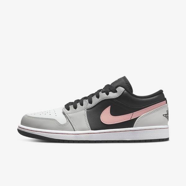 Nike Air Jordan 1 Low Jordan Schoenen Heren Zwart Grijs Wit Koraal | NK206KBV