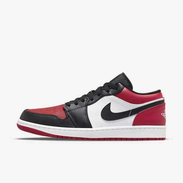 Nike Air Jordan 1 Low Jordan Schoenen Heren Rood Zwart Wit | NK360KCI