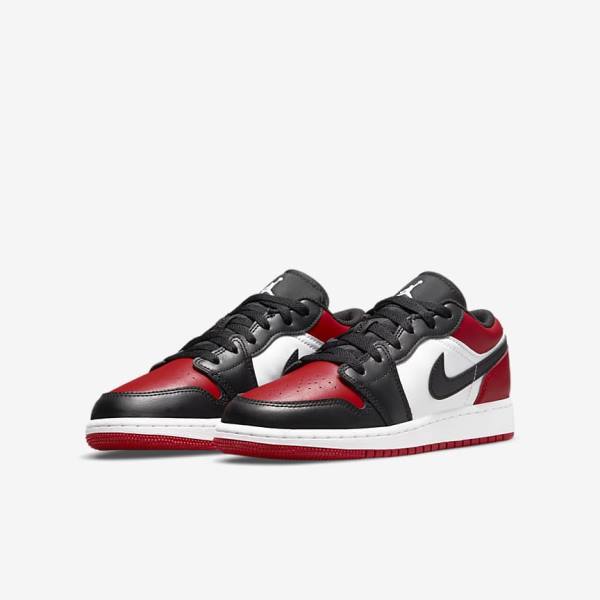 Nike Air Jordan 1 Low Older Sneakers Kinderen Rood Zwart Wit | NK250JNE