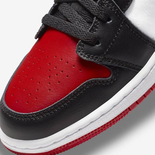 Nike Air Jordan 1 Low Older Sneakers Kinderen Rood Zwart Wit | NK250JNE