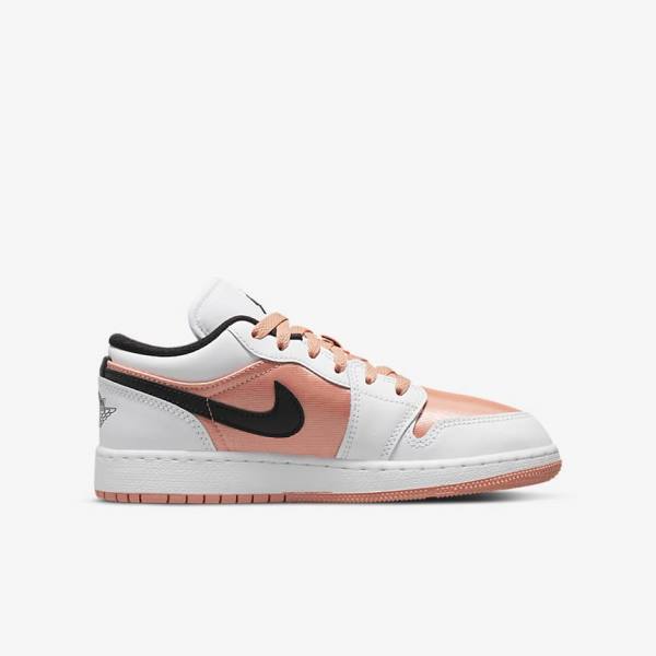 Nike Air Jordan 1 Low Older Sneakers Kinderen Wit Zwart | NK608WEC