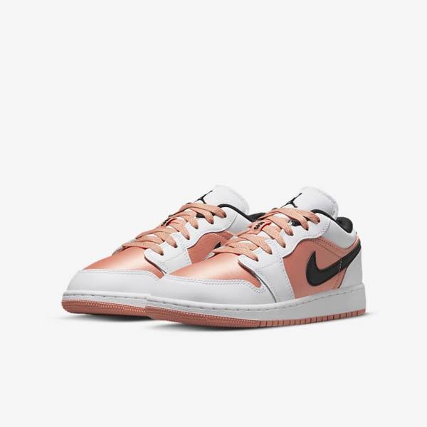 Nike Air Jordan 1 Low Older Sneakers Kinderen Wit Zwart | NK608WEC