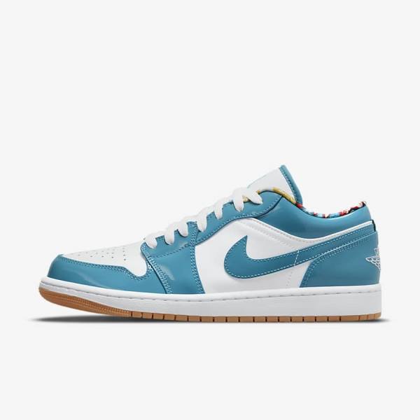 Nike Air Jordan 1 Low SE Jordan Schoenen Heren Turquoise Wit Donkerblauw Turquoise | NK690OAZ