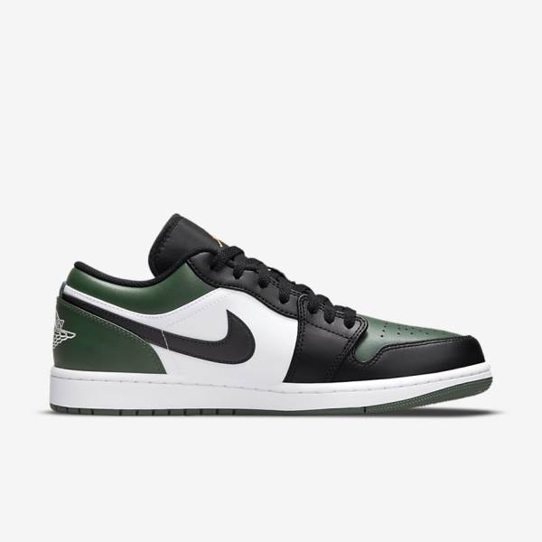 Nike Air Jordan 1 Low Sneakers Heren Groen Wit Zwart | NK491ELF