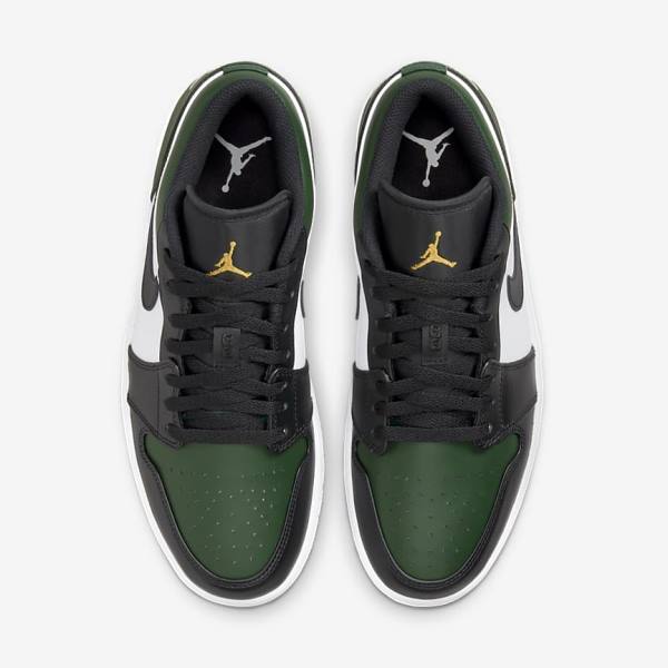 Nike Air Jordan 1 Low Sneakers Heren Groen Wit Zwart | NK491ELF