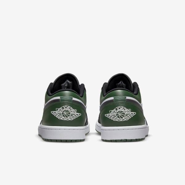 Nike Air Jordan 1 Low Sneakers Heren Groen Wit Zwart | NK491ELF