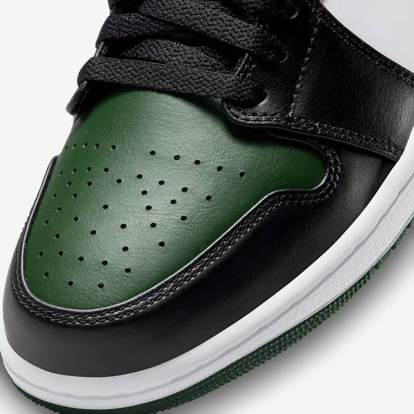 Nike Air Jordan 1 Low Sneakers Heren Groen Wit Zwart | NK491ELF