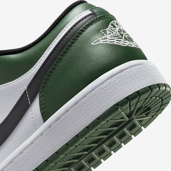 Nike Air Jordan 1 Low Sneakers Heren Groen Wit Zwart | NK491ELF