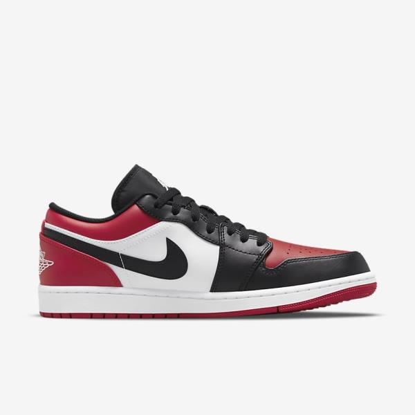 Nike Air Jordan 1 Low Sneakers Heren Rood Zwart Wit | NK567DSK