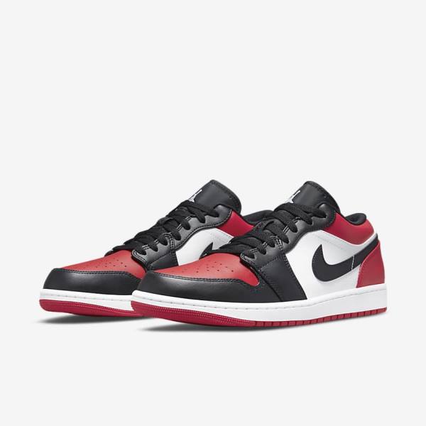 Nike Air Jordan 1 Low Sneakers Heren Rood Zwart Wit | NK567DSK