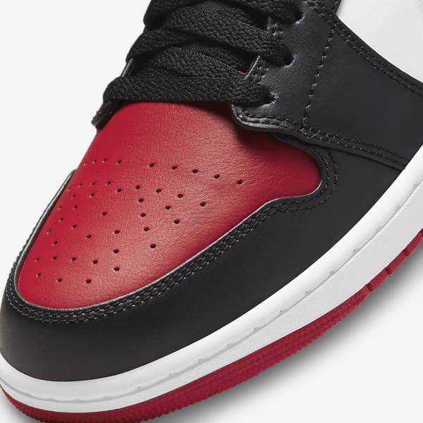 Nike Air Jordan 1 Low Sneakers Heren Rood Zwart Wit | NK567DSK