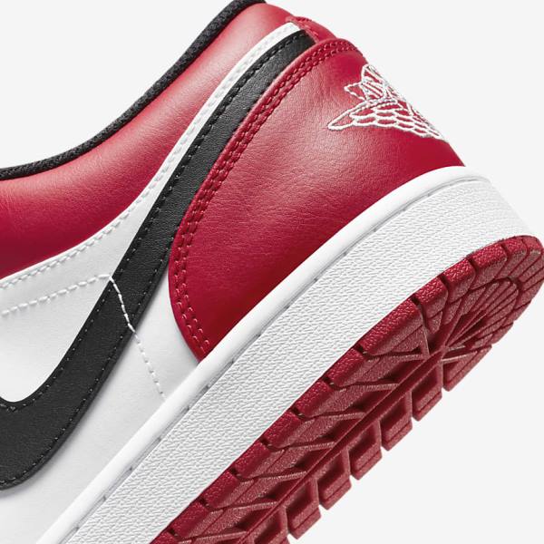 Nike Air Jordan 1 Low Sneakers Heren Rood Zwart Wit | NK567DSK