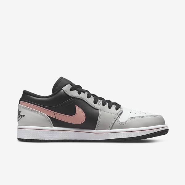 Nike Air Jordan 1 Low Sneakers Heren Zwart Grijs Wit Koraal | NK165VHU