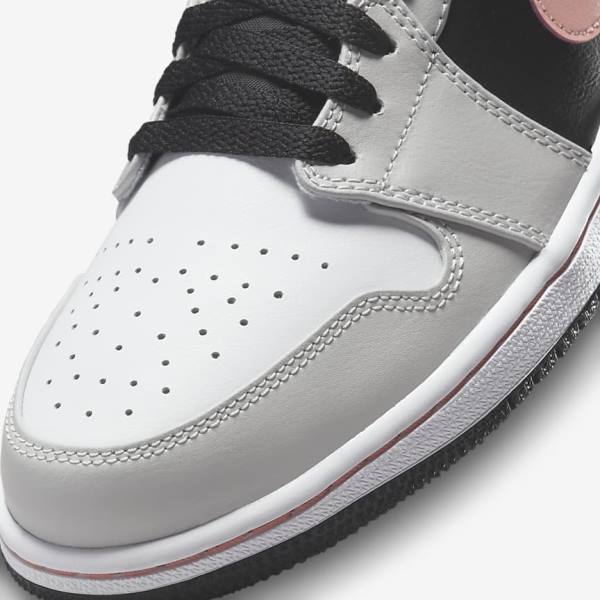 Nike Air Jordan 1 Low Sneakers Heren Zwart Grijs Wit Koraal | NK165VHU