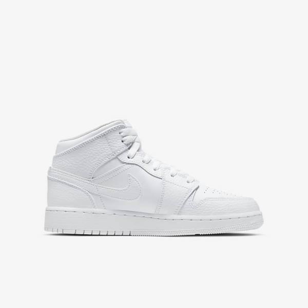 Nike Air Jordan 1 Mid Older Sneakers Kinderen Wit | NK036BEY