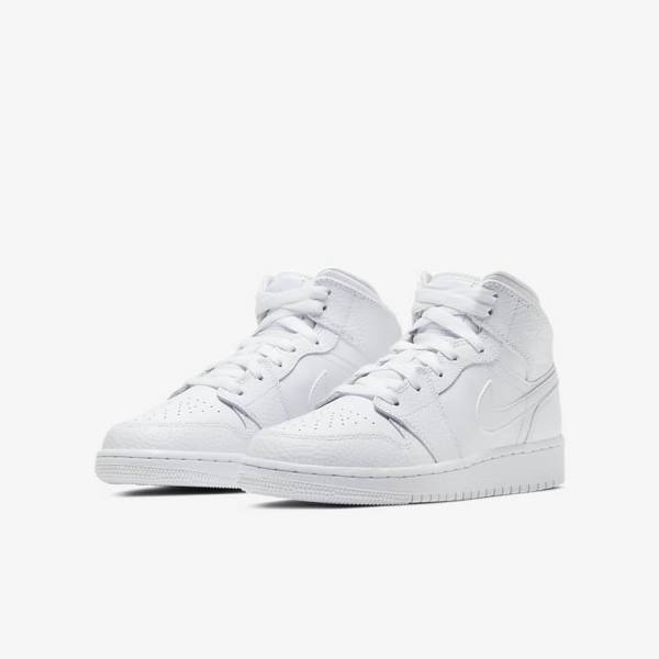 Nike Air Jordan 1 Mid Older Sneakers Kinderen Wit | NK036BEY