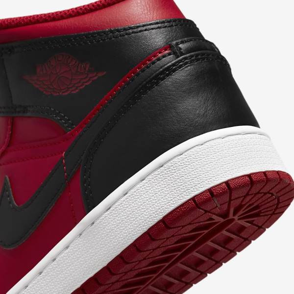 Nike Air Jordan 1 Mid Older Sneakers Kinderen Rood Wit Zwart | NK789GXC