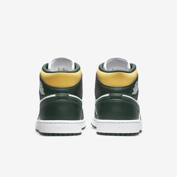 Nike Air Jordan 1 Mid Sneakers Heren Groen Wit | NK921CEG