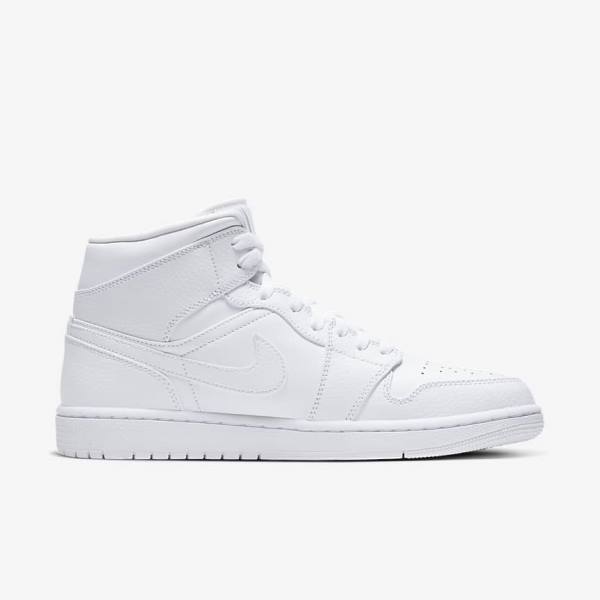 Nike Air Jordan 1 Mid Sneakers Heren Wit | NK396DCQ