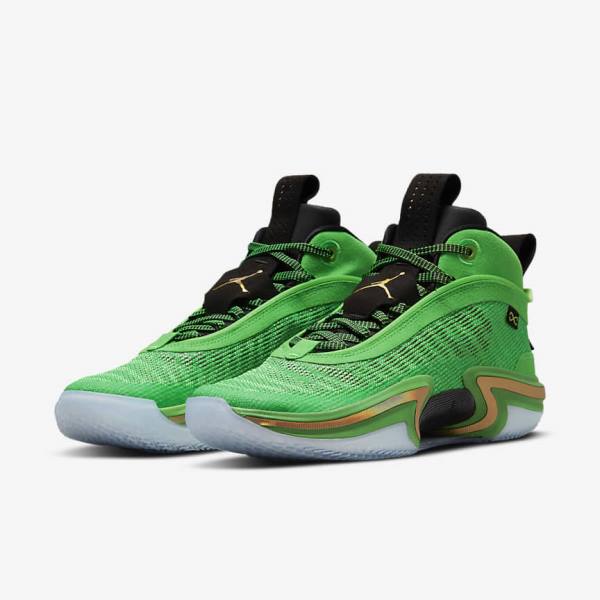 Nike Air Jordan XXXVI Jordan Schoenen Heren Groen Zwart Lichtgroen Metal Goud | NK386KYH