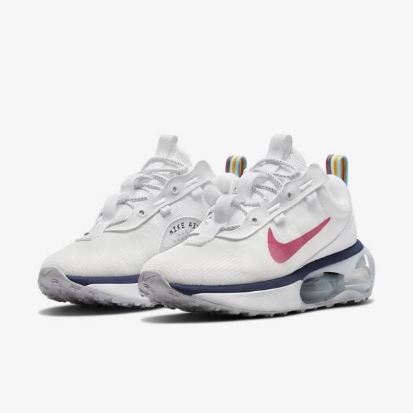 Nike Air Max 2021 Sneakers Dames Wit Blauw Platina Roze | NK571NFC