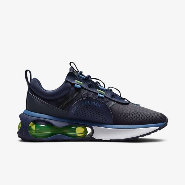 Nike Air Max 2021 Sneakers Heren Obsidian Lichtgroen Blauw Wit | NK189CUS