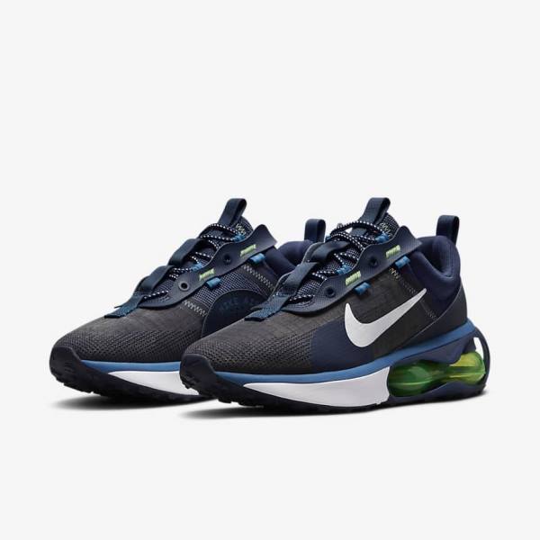 Nike Air Max 2021 Sneakers Heren Obsidian Lichtgroen Blauw Wit | NK189CUS