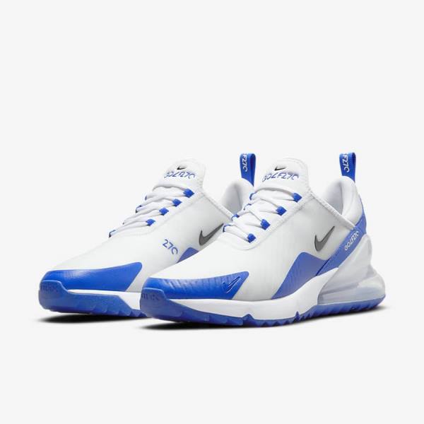 Nike Air Max 270 G Golfschoenen Dames Wit Blauw Platina Zwart | NK654YGW