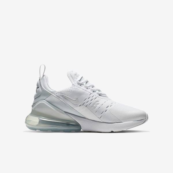 Nike Air Max 270 Older Sneakers Kinderen Wit Metal Zilver Wit | NK563TJS