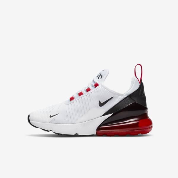 Nike Air Max 270 Older Sneakers Kinderen Wit Zwart Rood Grijs | NK803KXZ