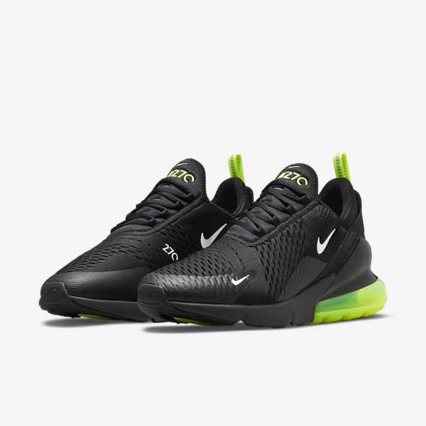 Nike Air Max 270 Sneakers Heren Zwart Zilver Wit | NK698CMK