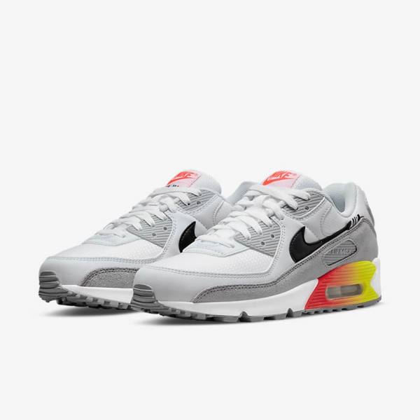 Nike Air Max 90 Air Max Month Sneakers Heren Grijs Lichtrood Zwart | NK498EQJ