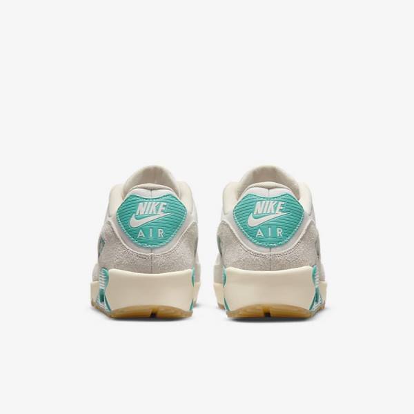 Nike Air Max 90 G Golfschoenen Dames Wit Lichtbruin Turquoise | NK134AQW