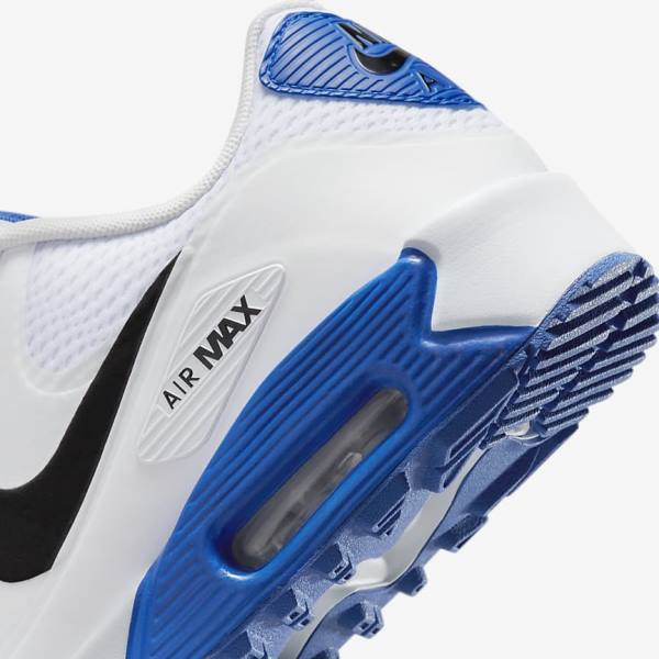 Nike Air Max 90 G Golfschoenen Dames Wit Blauw Platina Zwart | NK241RGF