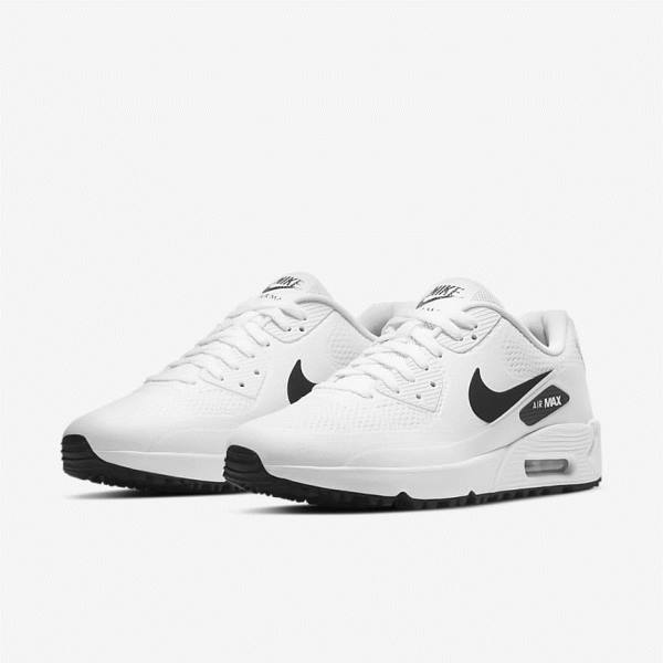 Nike Air Max 90 G Golfschoenen Dames Wit Zwart | NK417PLX