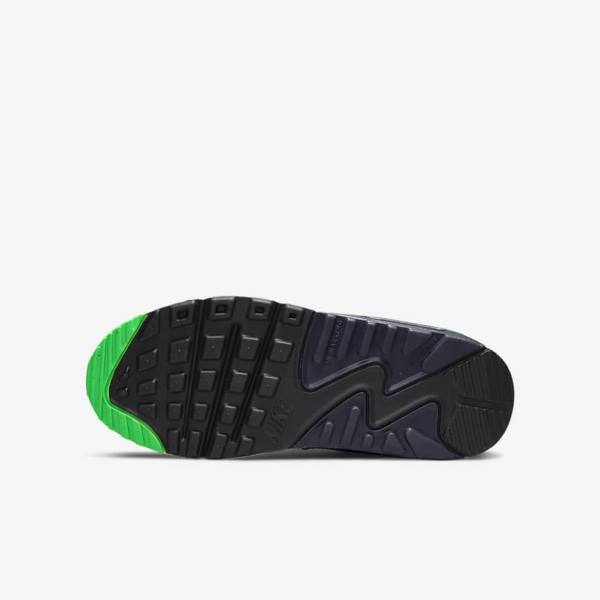 Nike Air Max 90 LTR SE Older Sneakers Kinderen Zwart Groen Wit Obsidian | NK684KNX