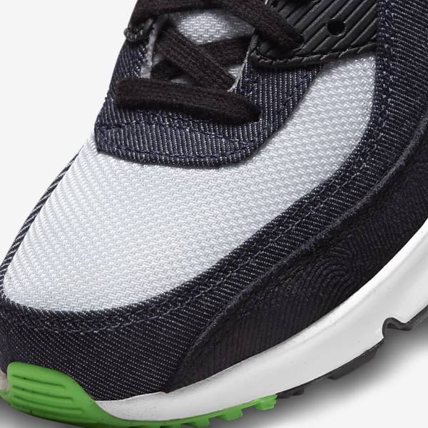 Nike Air Max 90 LTR SE Older Sneakers Kinderen Zwart Groen Wit Obsidian | NK684KNX