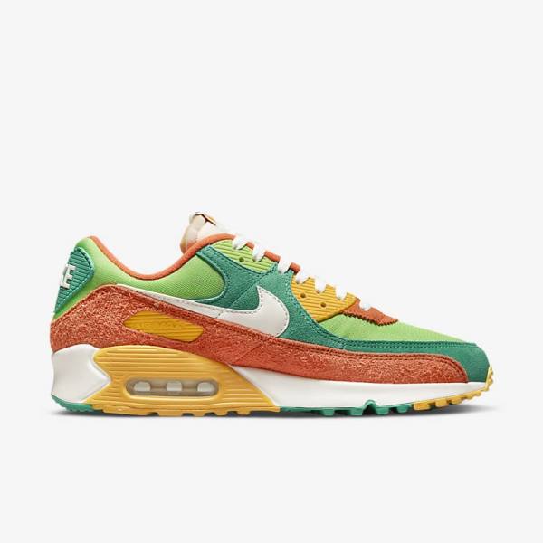 Nike Air Max 90 SE Sneakers Heren Groen Oranje Groen | NK809NUM