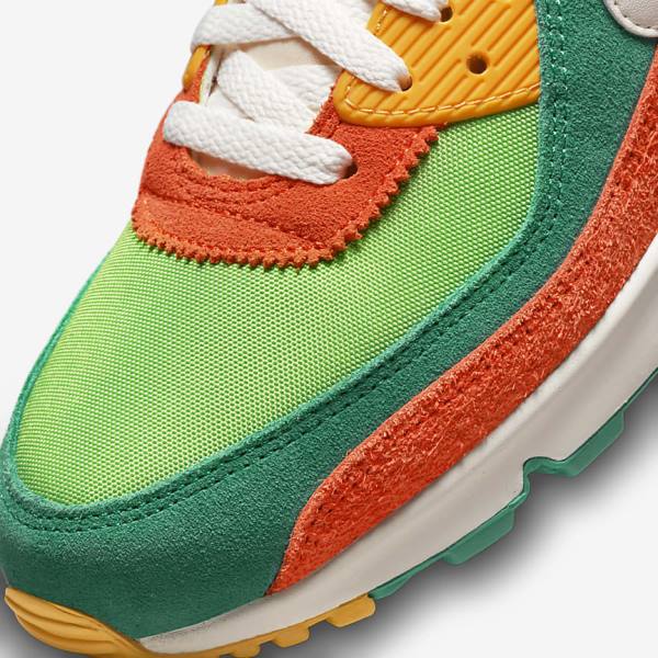 Nike Air Max 90 SE Sneakers Heren Groen Oranje Groen | NK809NUM