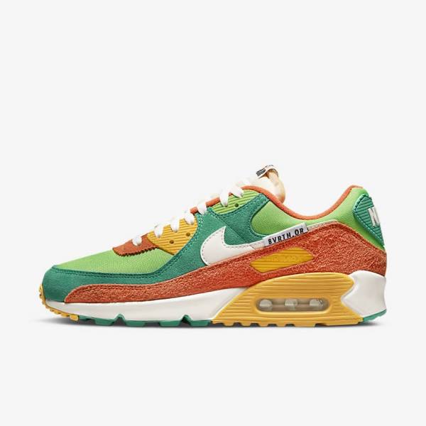 Nike Air Max 90 SE Sneakers Heren Groen Oranje Groen | NK809NUM